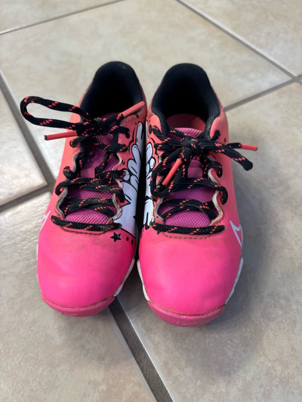 Nike Kids Hot Pink and Black Athletic Sneakers